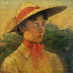 Portrait of a lady with hat